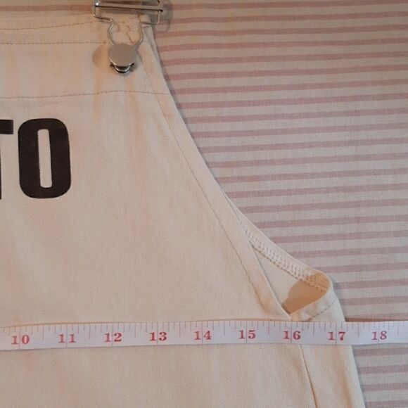 Tiësto Cream Denim Dungaree Romper - Picture 6 of 10